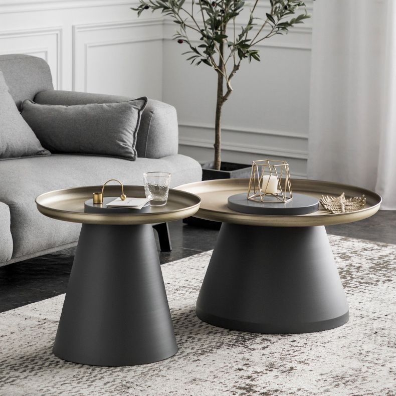 Mesa al final del pedestal de mediados de siglo Mesa lateral redonda para sala de estar