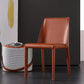 Contemporary Armless Home Side Chair Faux Leather Low Back Dining Chair