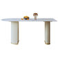 Contemporary Dining Table Sintered Stone Dining Table with Double Pedestal for Dining Clearhalo ' dining_table' 'Dining Tables & Seating' 'Dining Tables' 'Furniture' 'furniture_dining_table' 'Kitchen & Dining Furniture' 'kitchen&dining_furn' 'kitchen' 'kitchen_dining_table' 1200x1200_d5c11bf6-b94d-4708-b53c-fce542762a8c