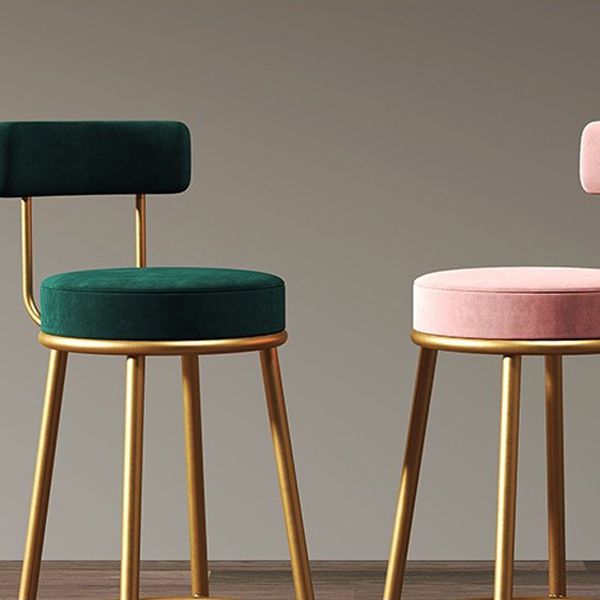 Industrial Velvet Counter & Bar Stools Matte Finish Indoor Stools Clearhalo 'Bar Furniture' 'Bar Stools' 'bar_stools' 'furn' 'furn_bar_stools' 'Furniture' 'Kitchen & Dining Furniture' 1200x1200_d5c2b467-c594-4b82-96bd-0eea0d863c50