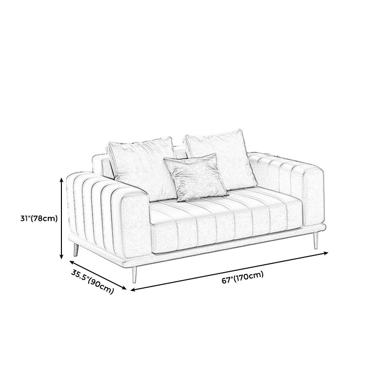 Blue Faux Leather Square Arm Contemporary Sofa with Stain Resistant and Slipcovered Clearhalo 'furn' 'furn_sofas' 'Furniture' 'furniture_sofas' 'Living Room Furniture' 'Sofa' 'sofas' 1200x1200_d5c4e8e8-3079-4a65-9a7e-427a519b3ff1