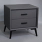 Two Drawer Solid Color Wood Nightstand 19.2"Tall Night Table Clearhalo 'Bedroom Furniture' 'furn' 'furn_night_stand' 'Furniture' 'night_stand' 'Nightstands' 1200x1200_d5c51803-4f79-4951-afcc-d0e043f49abc