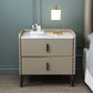 Moderne 20 Zoll H Night Tischstein Top 2-Drawer-Aufbewahrung Nachttisch mit Beinen