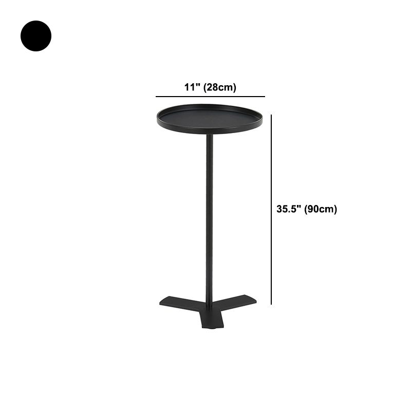 Iron Pedestal End Table Solid Color Round Metal Tray Top Side End Table Clearhalo 'Coffee & Accent Tables' 'End & Side Tables' 'end_side_table' 'end_side_tables' 'furn' 'furn_end_side_tables' 'Furniture' 'furniture_end_side_table' 'Living Room Furniture' 1200x1200_d5c8453f-d388-4269-930e-4fa1a1eeb1b0