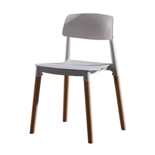 Modern Square Open Back Dining Chair Plastic Stackable Side Dining Chairs for Kitchen Clearhalo ' kitchen&dining_furn' 'Dining Chairs' 'Dining Tables & Seating' 'dining_chair' 'furn' 'furn_dining_chair' 'Furniture' 'furniture_dining_chair' 'Kitchen & Dining Furniture' 'kitchen' 1200x1200_d5c87e9d-cbdc-4f6d-a3af-9dc96f872954