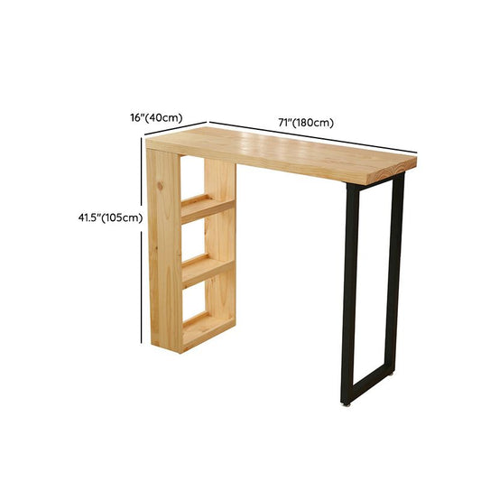 Contemporary Bar Set 1/3 Pieces Solid Wood Rectangle Pub Dining Set for Dining Room