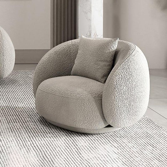 Scandinavian Fabric Cushions Tuxedo Arm Living Room Curved Settee