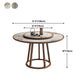 Round Dining Table Modern Wood Pedestal Base Dining Table for Kitchen