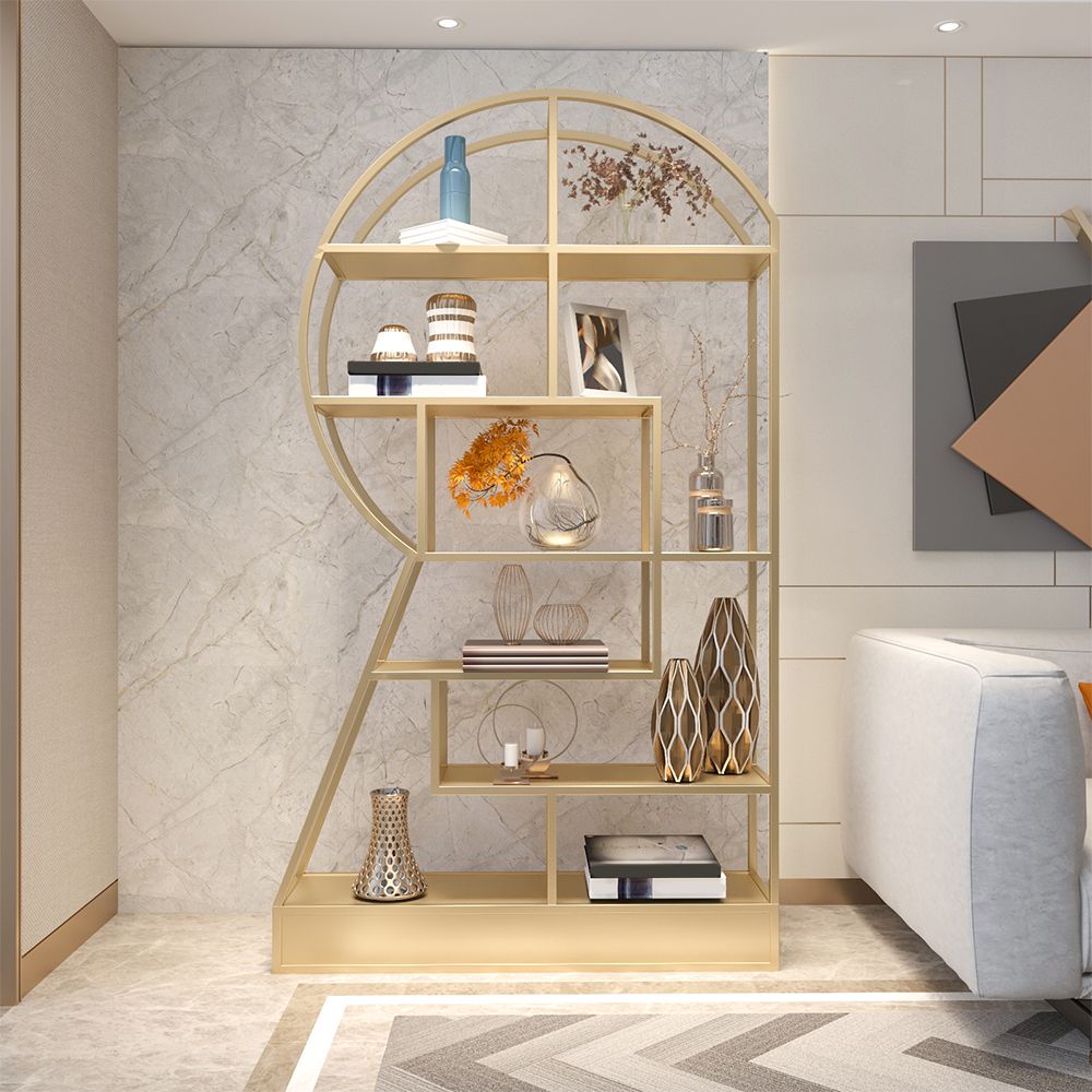 Urban Metal Etagere Bookshelf Vertical Open Bookcase for Home Office Clearhalo 'Bookcases' 'furn' 'furn_bookcases' 'Furniture' 'furniture_bookcases' 'Office Furniture' 1200x1200_d5d0c3cb-57b4-4729-bd23-77eb4b5a7b12