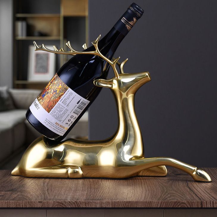 Porta di vino moderno per vino da tavolo da tavolo in metallo per cucina