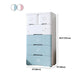 Plastic Storage Cabinet with Drawer Modern Wardrobe Armoire for Bedroom