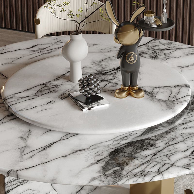 Set di tavoli da pranzo rotondo 1/7/9 pezzi tavolo da pranzo in marmo e sedie