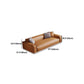 Contemporary Square Arm Sectional Orange Faux Leather Sectional Clearhalo 'furn' 'furn_sectionals' 'Furniture' 'Living Room Furniture' 'Sectionals' 1200x1200_d5d98e82-a62a-4767-a1c2-67cd52694cd9