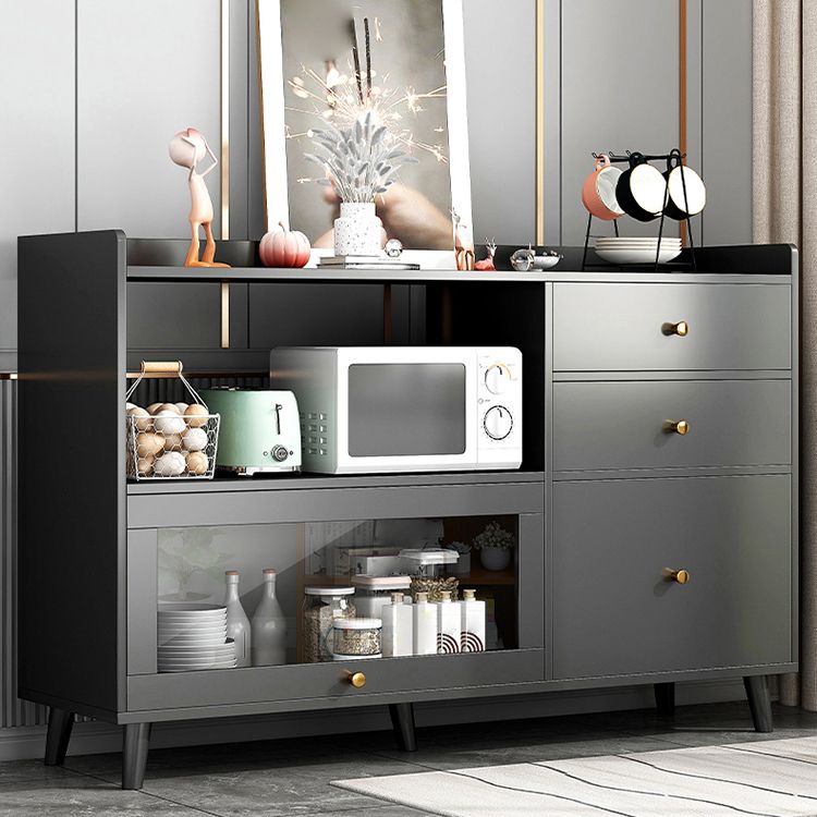 Modern Sideboard Wood Sideboard with Door and Drawer for Living Room Clearhalo 'buffet_sideboard' 'Buffets & Sideboards' 'furn' 'furn_buffet_sideboard' 'Furniture' 'Kitchen & Dining Furniture' 1200x1200_d5d9d4b3-c588-4057-8b9d-056c5873fc5f