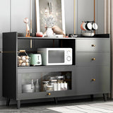 Modern Sideboard Wood Sideboard with Door and Drawer for Living Room Clearhalo 'buffet_sideboard' 'Buffets & Sideboards' 'furn' 'furn_buffet_sideboard' 'Furniture' 'Kitchen & Dining Furniture' 1200x1200_d5d9d4b3-c588-4057-8b9d-056c5873fc5f