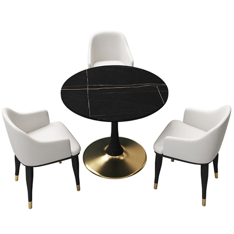 31.5-inch Metal Contemporary Dining Table Round Table for Kitchen and Dining Room Clearhalo ' dining_table' 'Dining Tables & Seating' 'Dining Tables' 'furn' 'furn_dining_table' 'Furniture' 'furniture_dining_table' 'Kitchen & Dining Furniture' 'kitchen&dining_furn' 'kitchen' 'kitchen_dining_table' 1200x1200_d5da6569-b0b7-436d-b015-582782f8ba0f