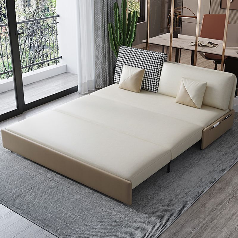 Stain Resistant Faux Leather Contemporary Convertible Bed Settee