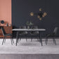 Modern Style Sintered Stone Rectangle Table Set 1/2/5/7 Pieces Dining Set Clearhalo 'Dining Room Sets' 'Dining Tables & Seating' 'dining_room_set' 'furn' 'furn_dining_room_set' 'Furniture' 'Kitchen & Dining Furniture' 1200x1200_d5dd90d7-053c-4dbd-af04-d57ca3aa76a7