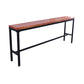 Brown Modern Style Table Solid Wood and Iron Milk Tea Shop Lounge Bar Table Clearhalo 'Bar Furniture' 'Bar Tables' 'bar_tables' 'furn' 'furn_bar_tables' 'Furniture' 'furniture_bar_tables' 'Kitchen & Dining Furniture' 1200x1200_d5de7362-a463-4ce9-a234-423ba79c278d