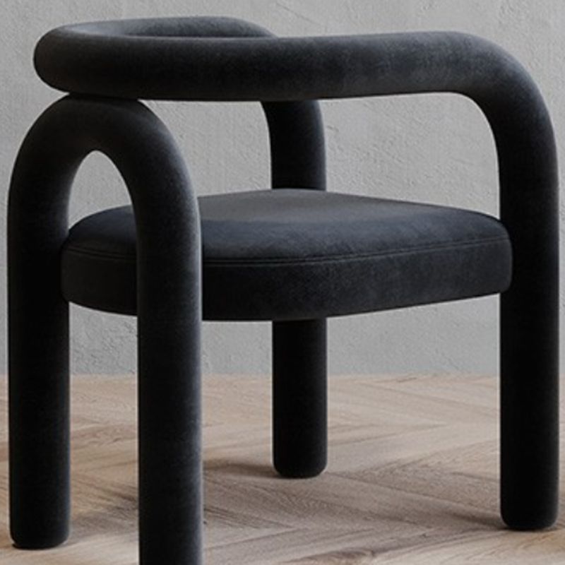 Contemporary Style Dining Chairs Velvet Open Back Arm Chair for Home Clearhalo 'Dining Chairs' 'Dining Tables & Seating' 'dining_chair' 'furn' 'furn_dining_chair' 'Furniture' 'Kitchen & Dining Furniture' 1200x1200_d5df15b5-8fc6-4bcf-a7a0-82be1a37fa91