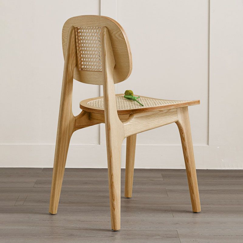 Solid Wood Dining Room Chairs Industrial Style Open Back Side Chair