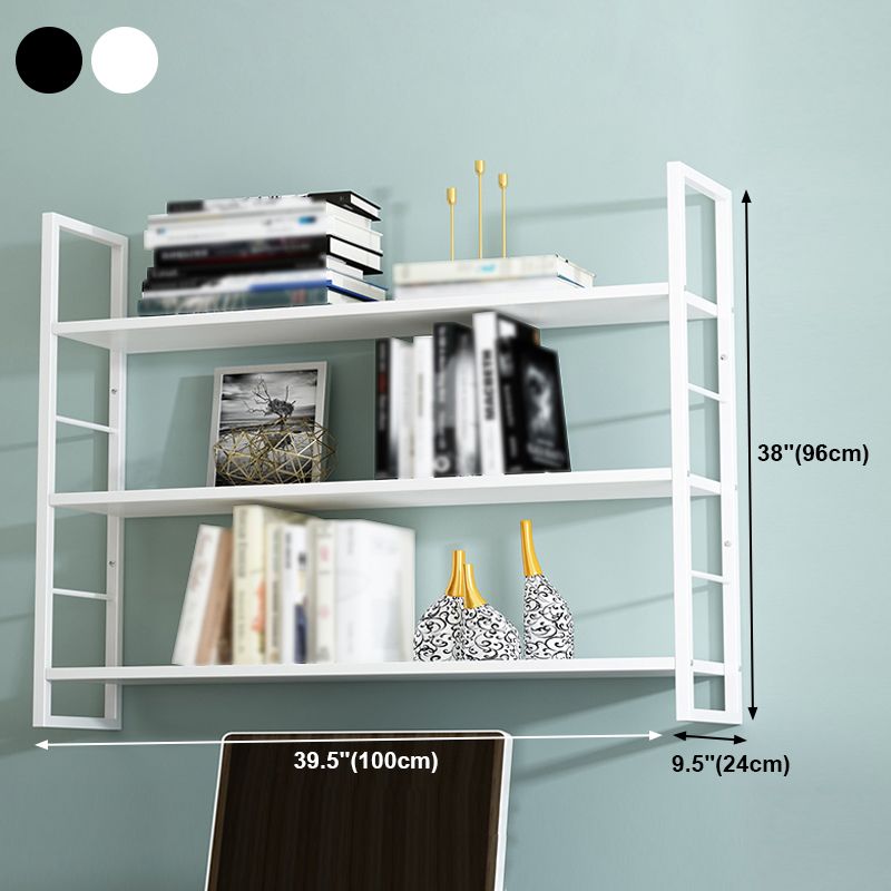 Industrial Wall Mounted Bookshelf Black and White Iron Shelf for Home Clearhalo 'Bookcases' 'furn' 'furn_bookcases' 'Furniture' 'furniture_bookcases' 'kitchen' 'kitchen_bookcases' 'Living Room Furniture' 'Office Furniture' 1200x1200_d5e3700d-7b75-4f15-96ea-ad2f929913c7