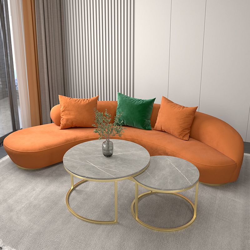 Divano con smoking di velluto contemporaneo con schiena stretta per l'appartamento