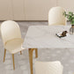 Glam Style Dinner Table Rectangle Stone Dining Room Table in White Clearhalo 'Dining Tables & Seating' 'Dining Tables' 'dining_table' 'furn' 'furn_dining_table' 'Furniture' 'Kitchen & Dining Furniture' 1200x1200_d5e799e1-3db0-485d-9afe-ec71176a47d3