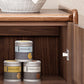 Moderne Sideboard Holzglas Türen Seitenbrett mit Schubladen und Schränken