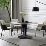 Ronde stenen bovenste eettafel eigentijdse eettafel met draaitafel
