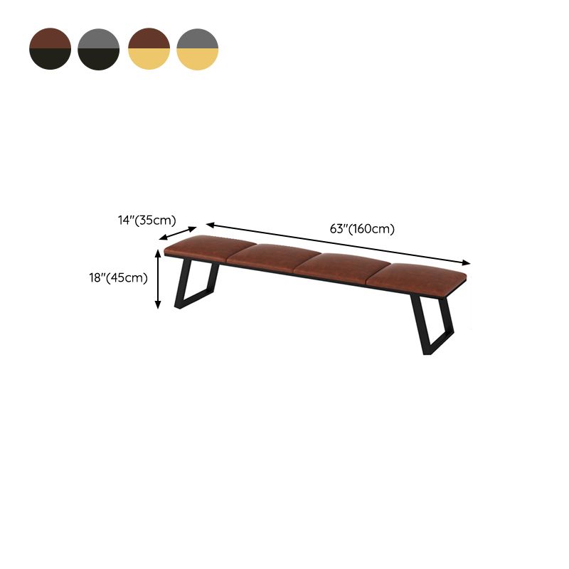 Mid-Century Modern Upholstered Bench Bedroom Rectangle Seating Bench with Legs Clearhalo 'Benches' 'Chairs & Seating' 'furn' 'furn_benches' 'Furniture' 'Living Room Furniture' 1200x1200_d5e9198b-199e-419d-943c-cf6f458ee7ed