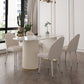 Sintered Stone White Table for Restaurant Modern Dining Table with Double Pedestal Base Clearhalo ' dining_table' 'Dining Tables & Seating' 'Dining Tables' 'furn' 'furn_dining_table' 'Furniture' 'furniture_dining_table' 'Kitchen & Dining Furniture' 'kitchen&dining_furn' 'kitchen' 'kitchen_dining_table' 1200x1200_d5e9c089-4fdc-4c8b-a6e3-2095ffdc6711