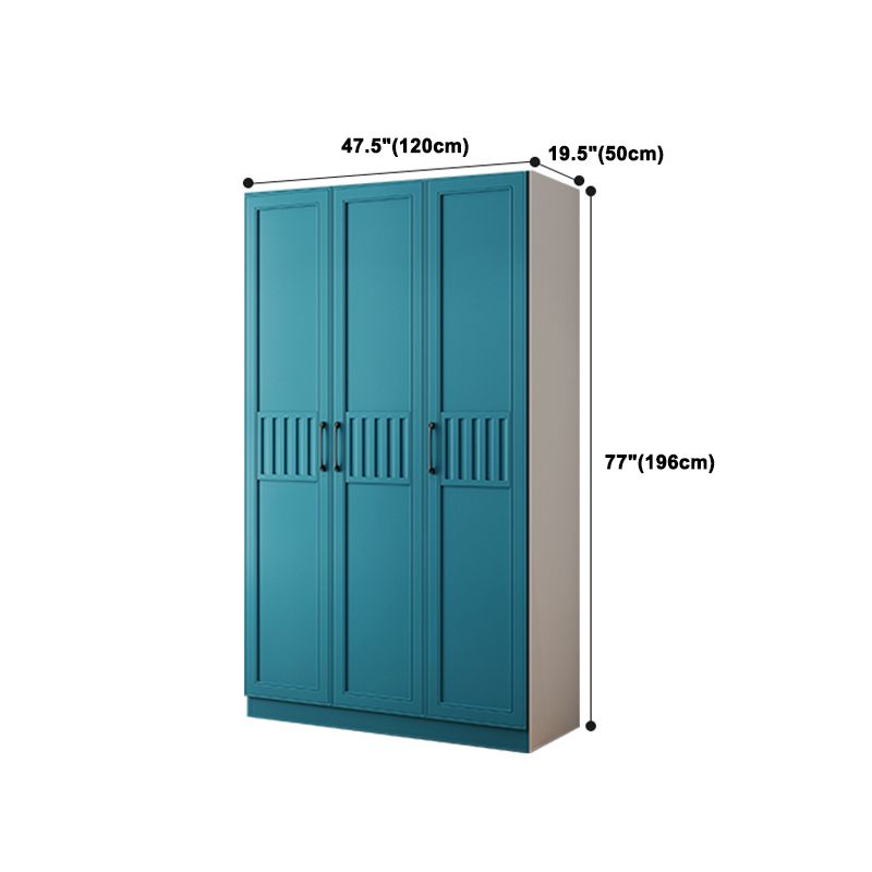 Manufactured Wood Blue Storage Cabinet Coastal Cabinet with Hinged Door Clearhalo 'Armoires & Wardrobes' 'armoires_wardrobes' 'Bedroom Furniture' 'furn' 'furn_armoires_wardrobes' 'Furniture' 1200x1200_d5eb4760-8396-43eb-bd19-52779f02598c