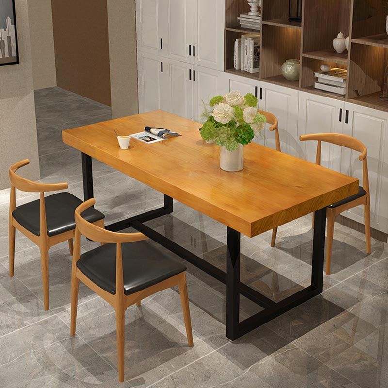 Modern 1/5 Pieces Dining Set Rectangle Wood Dining Table for Kitchen Dining Room Clearhalo 'Dining Room Sets' 'Dining Tables & Seating' 'dining_room_set' 'furn' 'furn_dining_room_set' 'Furniture' 'Kitchen & Dining Furniture' 1200x1200_d5ebe73b-39f9-4ae0-b2f8-1c0b700928f5