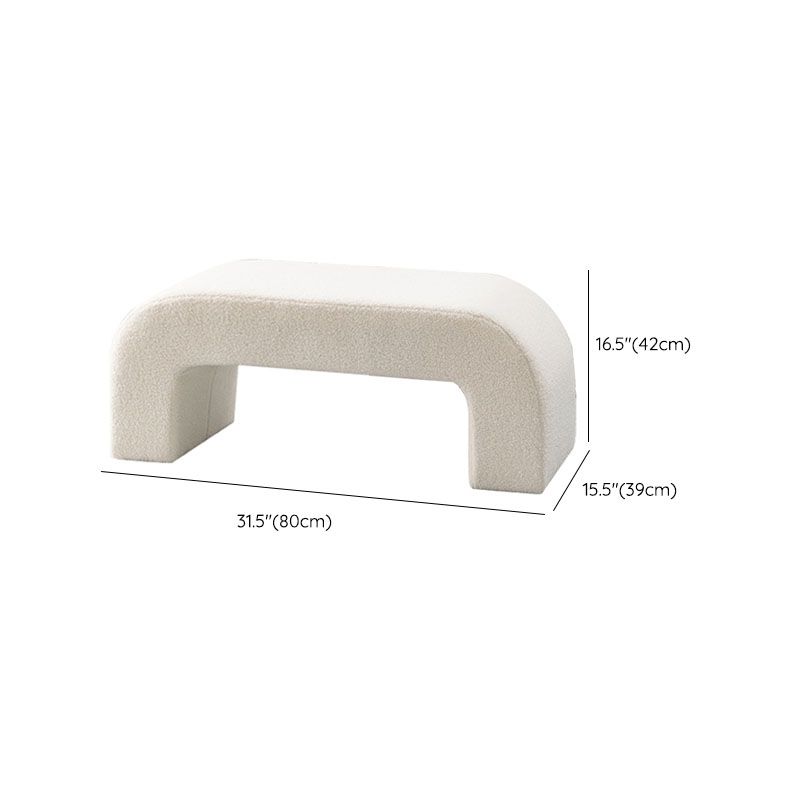 Contemporary Upholstered Bench Home Seating Bench in White with Legs Clearhalo 'Benches' 'Chairs & Seating' 'furn' 'furn_benches' 'Furniture' 'Living Room Furniture' 1200x1200_d5ee248a-289d-463c-a672-32e5160b3e0a