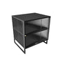 Modern Metal Bed Nightstand 22 Inch Tall 1-Shelf Legs Included Bed Cabinet