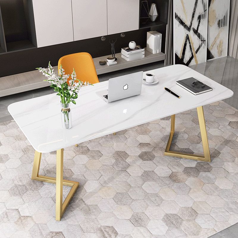 Glam 1/2 Pieces Dining Set Rectangle Stone Dining Table for Dining Room Clearhalo 'Dining Room Sets' 'Dining Tables & Seating' 'dining_room_set' 'furn' 'furn_dining_room_set' 'Furniture' 'furniture_dining_room_set' 'Kitchen & Dining Furniture' 1200x1200_d5eef8e7-ad58-41e0-bbb3-fdb9bdd6ece0