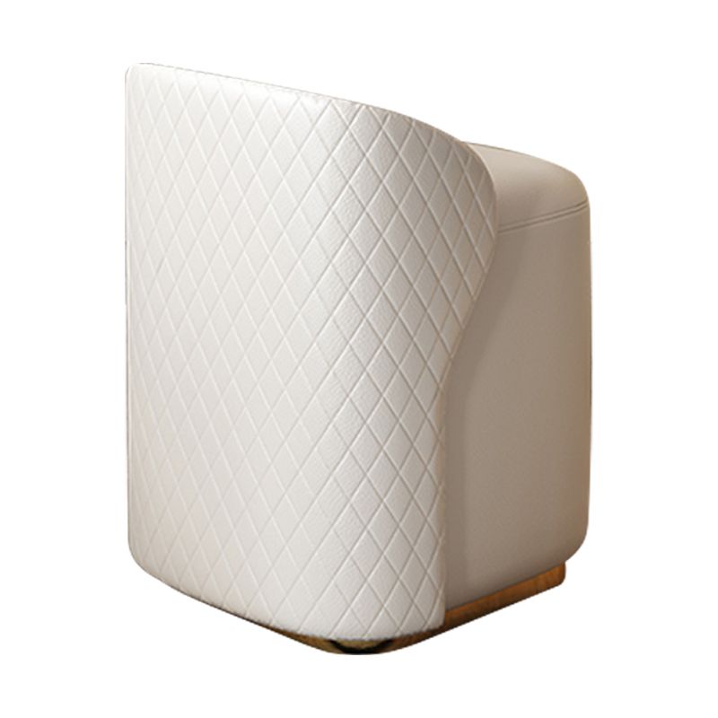 Madera y falso cuero glam maíz contador beige tocador de maquillaje