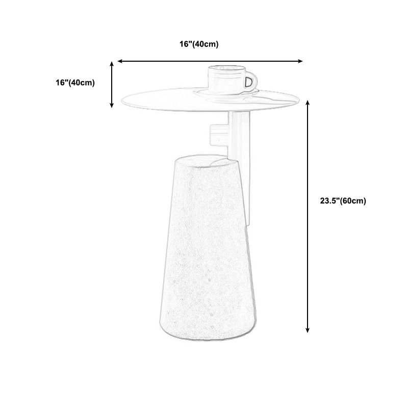 Concrete Modernistic Table Lacquer Round Table for Living Room Clearhalo 'Coffee & Accent Tables' 'End & Side Tables' 'end_side_tables' 'furn' 'furn_end_side_tables' 'Furniture' 'Living Room Furniture' 1200x1200_d5f05183-5e51-44b0-83a3-8dd0d815113f