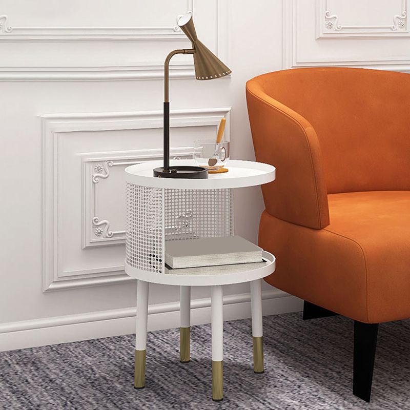 23 pouces H Nightand Tableau moderne en pierre ouverte en pierre supérieure Les jambes de nuit incluent la table de nuit