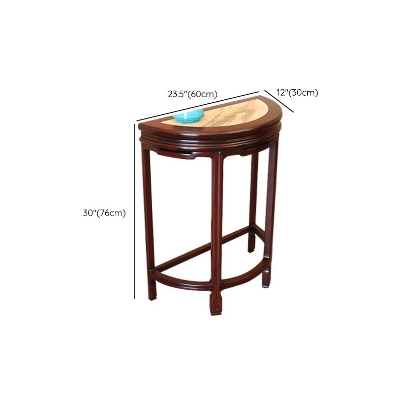 Mesa de la consola contemporánea de la mitad de la luna Sofá de la consola de madera marrón oscura