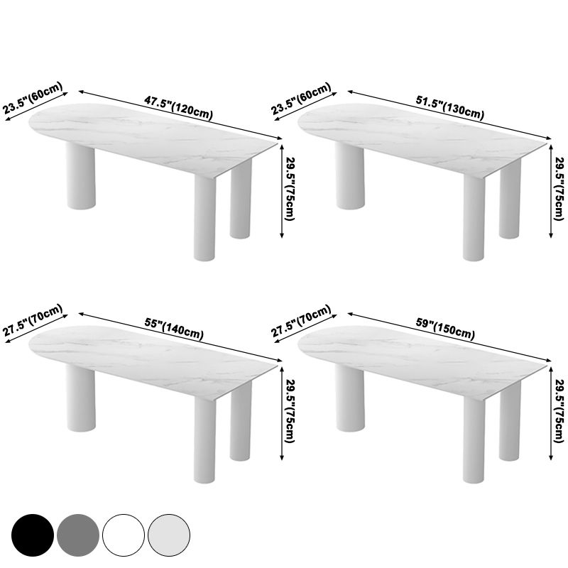 Free Form 3 Legs Modern Style Dining Table White Fixed Table with Sintered Stone Clearhalo ' dining_table' 'Dining Tables & Seating' 'Dining Tables' 'furn' 'furn_dining_table' 'Furniture' 'furniture_dining_table' 'Kitchen & Dining Furniture' 'kitchen&dining_furn' 'kitchen' 'kitchen_dining_table' 1200x1200_d5f27587-dfca-49b9-b6e7-a604432d9acd
