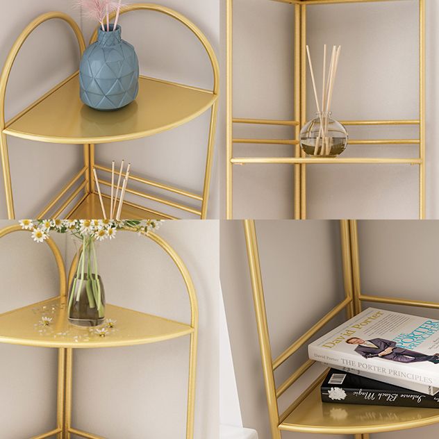 Estantería de rincón de estilo moderno estantería de metal abierta para el hogar