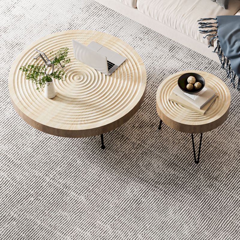 Round Wooden Coffee Table North European 3 Legs Coffee Table Clearhalo 'Coffee & Accent Tables' 'Coffee Tables' 'coffee_tables' 'furn' 'furn_coffee_tables' 'Furniture' 'Living Room Furniture' 1200x1200_d5f44e87-68e5-435d-9722-6d647c438e48