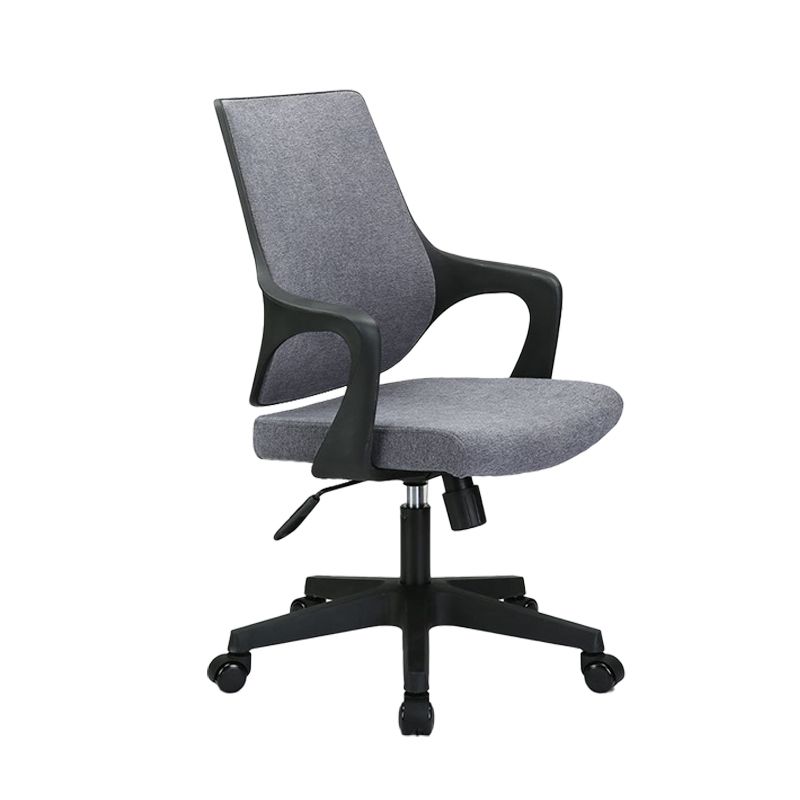 Sillón moderno con brazos fijos, asiento ajustable en altura, silla de oficina