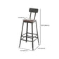 Contemporary Metal Dining Stools Armless Bar Stools with Black Base
