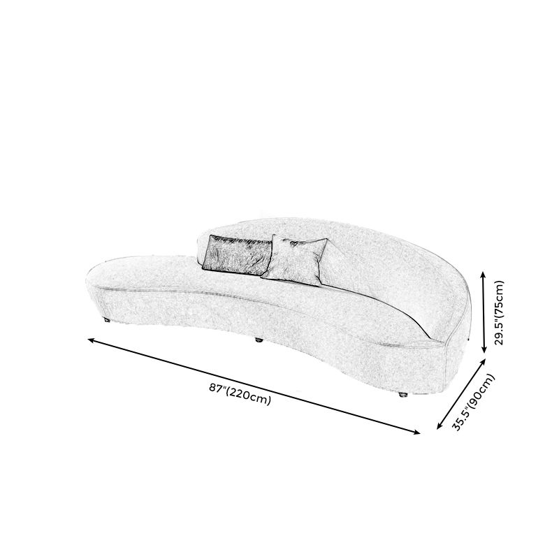 Velvet Armless Tight Back Curved Sectionals with Wear-Resistant for Living Room Clearhalo 'furn' 'furn_sectionals' 'Furniture' 'furniture_sectionals' 'Living Room Furniture' 'Sectionals' 1200x1200_d5f7bcab-b1bc-406a-8e81-f36b60e43cef