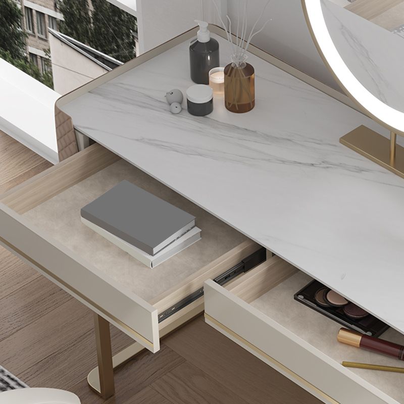 Bedroom Make-up Vanity in Matte Finish Stone Top Dressing Table Clearhalo 'Bedroom Furniture' 'furn' 'furn_makeup_vanities' 'Furniture' 'Makeup Vanities' 'makeup_vanities' 1200x1200_d5fd9a29-45bc-48c7-870f-8b044a6215b7