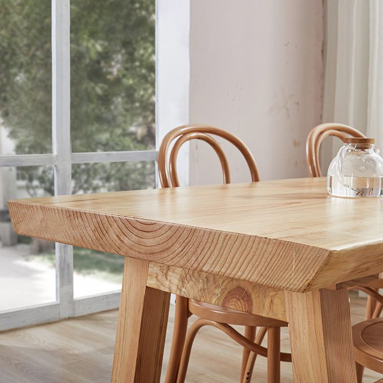 Solid Wood Rectangle Dining Table Modern Contemporary Pine Wood Table with 4 Legs Clearhalo ' dining_table' 'Dining Tables & Seating' 'Dining Tables' 'furn' 'furn_dining_table' 'Furniture' 'furniture_dining_table' 'Kitchen & Dining Furniture' 'kitchen&dining_furn' 'kitchen' 'kitchen_dining_table' 1200x1200_d5fe04ad-6cc4-4c4b-810a-12d49758255d