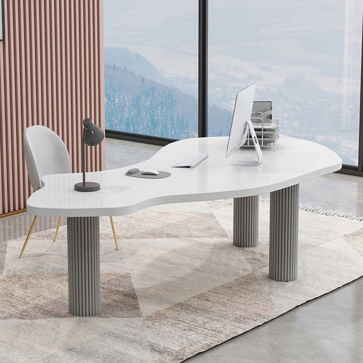 Home Office Pedestal Writing Desk Industrial Solid Wood Writing Desk Clearhalo 'furn' 'furn_office_desk' 'Furniture' 'furniture_office_desk' 'Office Desks' 'Office Furniture' 'office_desk' 1200x1200_d5feb89d-75f9-4037-830b-a9a70318163c